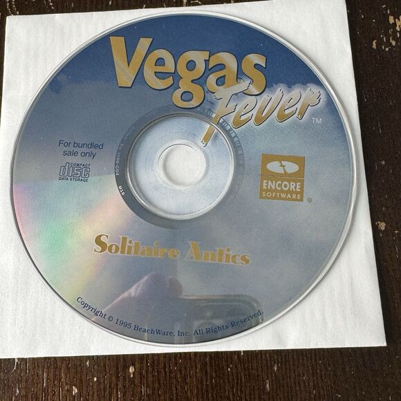 Vegas Fever PC Game Solitaire Antics Encore Software Mint Condition - Picture 1 of 2